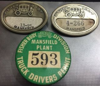 General Motors GM FISHER BODY plant Truck Driver’s Permit employee badge Ontario 2