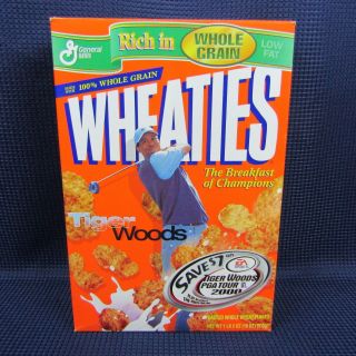 Wheaties Tiger Woods 2000 Pga Tour Cereal Box