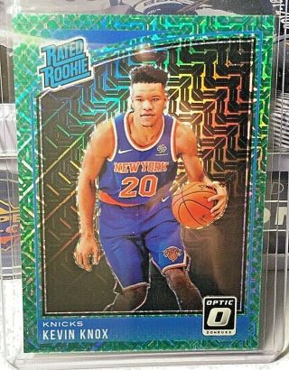 2018 - 19 Donruss Optic Kevin Knox Rated Rookie Green Dragon Choice Prizm /5 Ssp