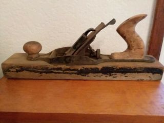Vintage 1930s/40s Wood Plane 15 " By 3 " Antique Tool