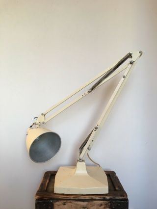 1950 ' s Vintage Retro Industrial Herbert Terry Anglepoise 1209 Desk Lamp In Cream 3