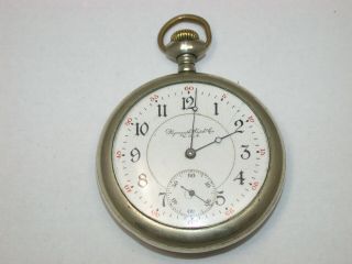 Plymouth Watch Co.  (illinois) 16 Size 17 Jewel Pocket Watch.  131h