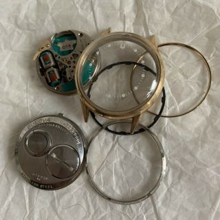 Vintage M8 1968 Bulova 214 Accutron Wrist Watch Parts Estate Item As - Found As - Is