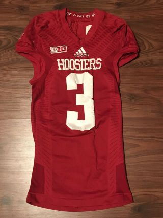 2014 Adidas Indiana Hoosiers Home Crimson 3 Tech Fit Game Worn/used Jersey