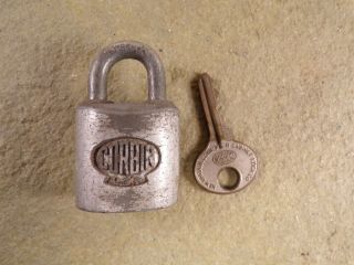 Vintage Corbin Lock Co Small Padlock With Key Old Lock Chest