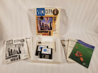 Vintage 1993 Sim City Classic Simulator Computer Game Ms - Dos 3.  5 " Floppy Discs
