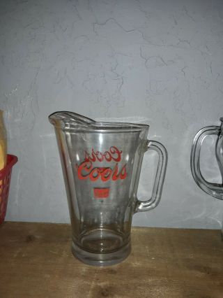 Vintage Coors Banquet Draft Beer Glass Pitcher Bar Pub Man Cave