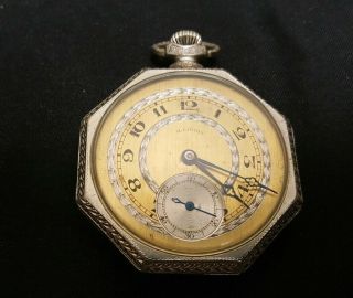 Vintage Illinois 21 Jewels Mens Pocket Watch