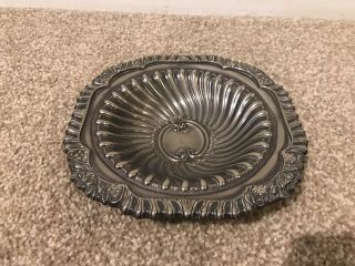 Vintage Metal Ashtray Sweet Tray Dish Silver Plate