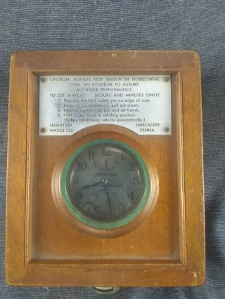 Hamilton Model 22 Marine Chronometer In Case Runs