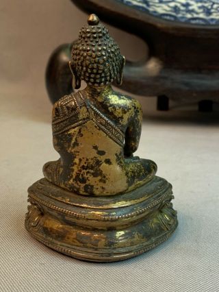 OLD PARCEL GILT BRONZE FIGURE Of SHAKYAMUNI Buddha Tibetan Chinese 3