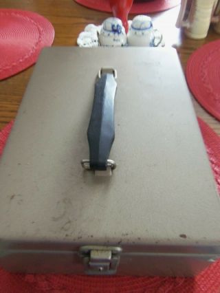 Vintage Rockaway Metal Locking File Storage Box With 1 Key 11 " L X 8 " W X 4 " H