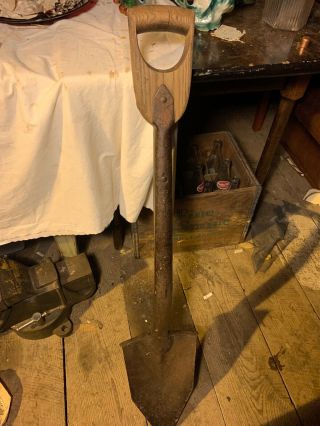 Rare Unique Antique Oliver Ames Spade Shovel Primitive Rustic Decor 19th Century
