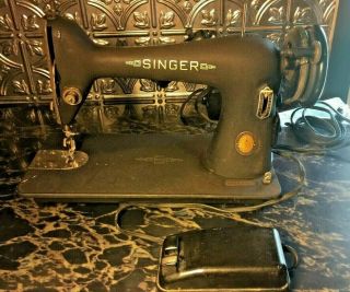Vintage 1951 Singer Electric Sewing Machine 100 Year Anniversary 1951 Ak15779