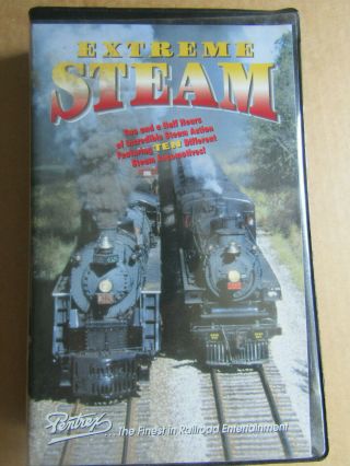 TRAIN VIDEOS (2) VHS PITTSBURGH BLUES LINE FAREWELL TO CONRAIL,  EXTREME STEAM 2