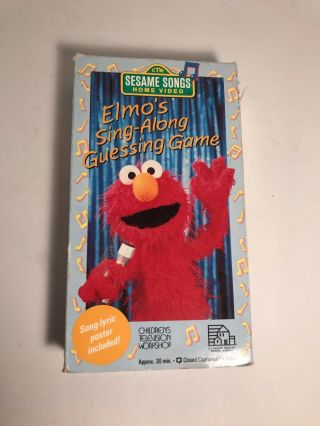 Elmo ' s Sing - Along Guessing Game Sesame Street VHS - - RARE VINTAGE No Poster 2