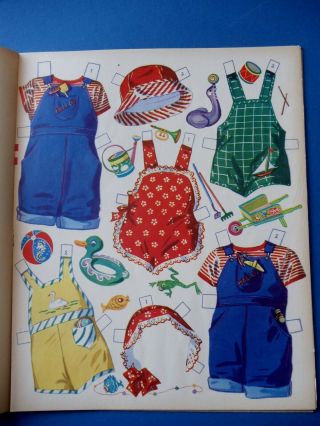 Vintage 1952 MY FIRST CUT OUT BOOK Paper Dolls Merrill 3451 Uncut 3