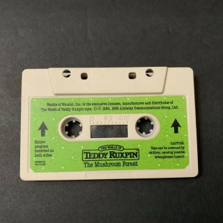 Vintage 1986 Worlds Of Wonder Wow Teddy Ruxpin The Mushroom Forest Cassette Tape