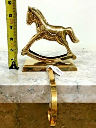 Solid Brass Vintage Christmas Horse Stocking Holder Heavy (others Available)