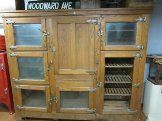 Antique Mccray Oak Commercial Ice Box