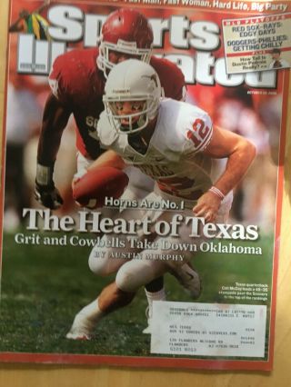 Sports Illustrated October 20,  2008 - Colt Mccoy