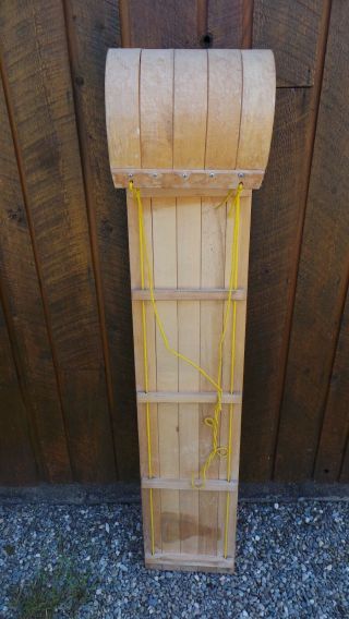 Antique Wooden Toboggan 59 " Long By 13 " Wide Great For Decoration