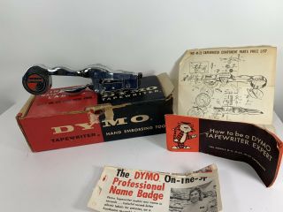 Vintage Dymo - Mite Tape Writer Model M - 22 Embossing Label Maker 2