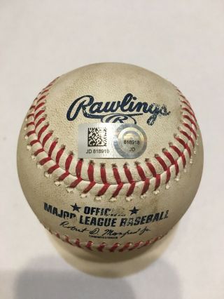 6/15/2019 San Francisco Giants Madison Bumgarner Pitched Game Ball Brewers