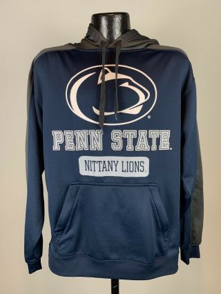 Men’s Penn State Nittany Lions Navy Blue Polyester Sweatshirt Hoodie Medium