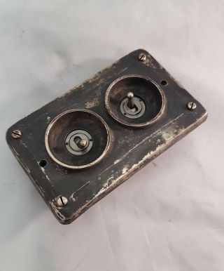 Patinated Bronze Vintage Industrial Faceplate (for Wall Boxes) - Bs En Approved
