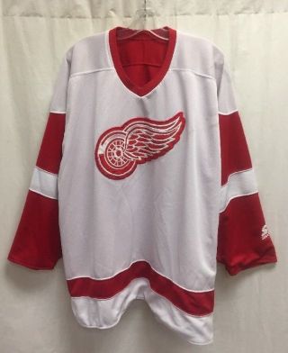 Vintage Detroit Red Wings Starter Nhl Stitched Reversible Jersey Red White
