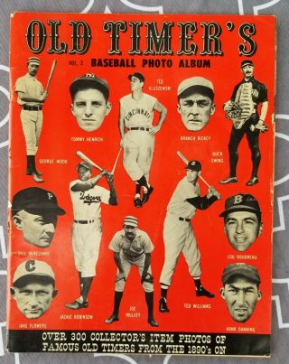 1963 Old Timers Baseball Photo Album Vol.  2 Williams & Robinson On Cover Ex