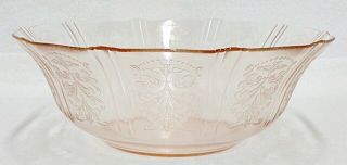 Vintage Pink Depression Glass Bowl American Sweetheart Pattern