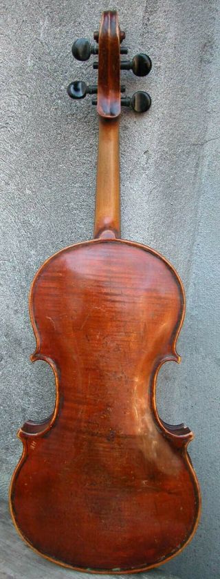 Antique 19c Bohemian Violin Label Joseph Brandner Schonbach 1838 One Piece Back