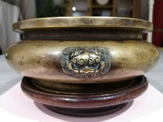 Antique 17th/18th C Chinese Bronze Censer Incense Burner