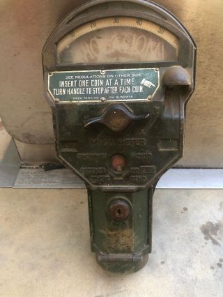 Antique Vintage Parking Meter Penny Ohio Mi - Co Meter Michaels Art Bronze Co.  Ky