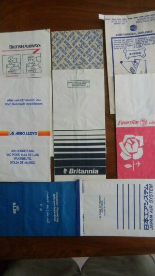 Airline Air Sickness Bags,  Aero Lloyd,  Czechoslovak,  British A Britannia,  Egypt