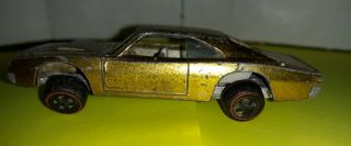 Vintage Hot Wheels Redlines Custom Dodge Charger 1968 - Metallic Gold