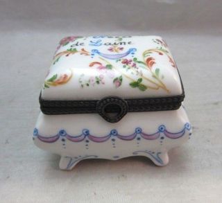 Vintage Porcelain Limoges Trinket Box.  Traditions D 