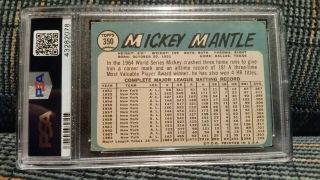 Mickey Mantle 1965 Topps 350 PSA 3.  5 VG,  BGS? 2