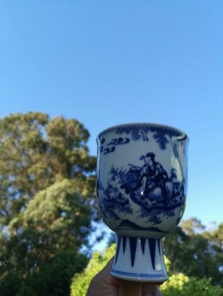 Philip’s 17miles Old Estate Chinese Ming Porcelain Stem Cup Asian China