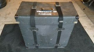 Drum Trap Case Vintage.  Fiber Case On Wheels 24.  5x12x24.  5