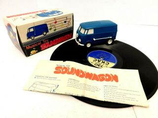 Vintage 70s Old Phonograph Vw Hippie Antique Volkswagen Van Soundwagon &