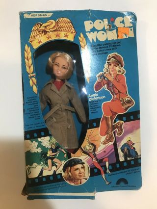 Vintage 1976 Horsman Doll Angie Dickinson Police Woman Action Figure W/box
