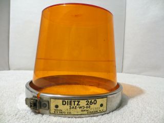 Vintage Dietz 260 Amber Dome Lens Beacon Strobe Caution Light Construction