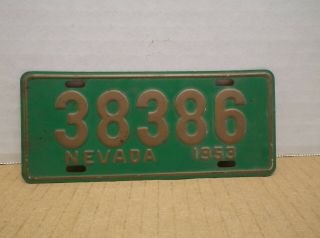 Vintage Nevada 1953 License Plate Small 5 " X 2 1/8 "