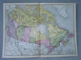 Vintage Rand,  Mc Nally & Co.  1906 Canada Map