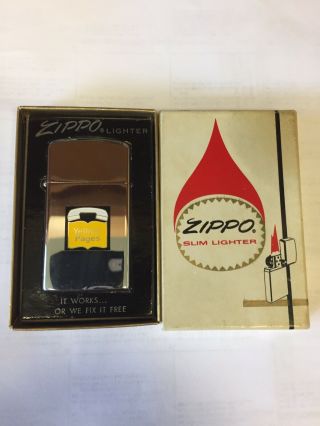 1973 Vintage Zippo Advertising Lighter Yellow Pages