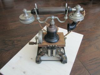 Antique Lm Ericsson Stockholm Telephone C1895 Rare Exceptional Skeletal