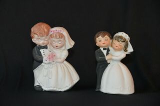 Vintage Cake Topper Pair,  Bride And Groom,  Childlike,  Bell,  You Get Both Unique